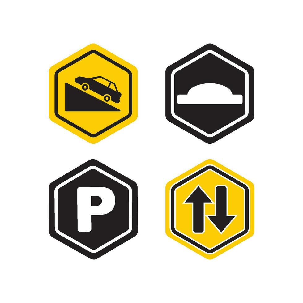 tráfego placa ícone, logotipo vetor ilustração Projeto modelo