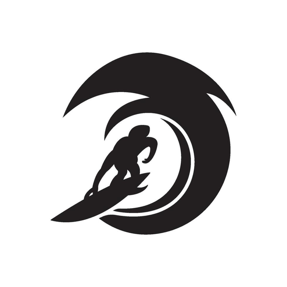 surfar logotipo ícone Projeto vetor ilustração.