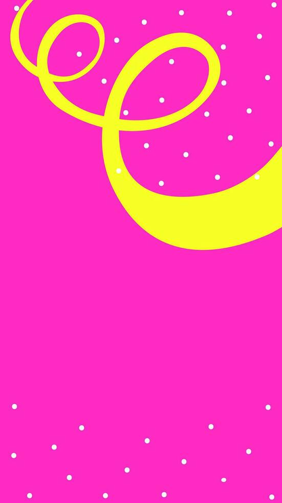 vetor colorida ilustração com vertical modelo para social meios de comunicação Postagens antes aniversário festa do criativo pessoa. brilhante decoração para histórias Projeto. amarelo espiral onda em Rosa fundo