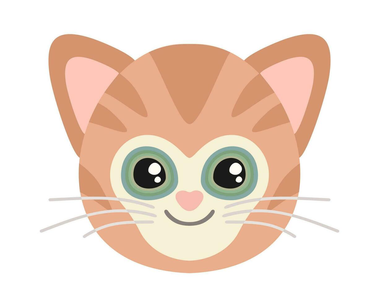 vermelho gato. animal avatar. vetor fofa isolado ilustração