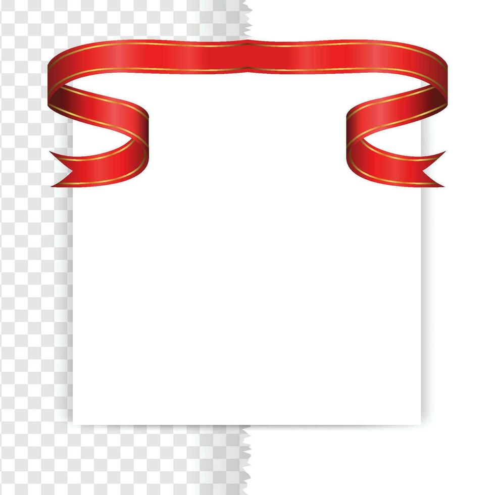 vermelho tag com canto fita, esvaziar página modelo quadro, Armação isolado em fundo vetor