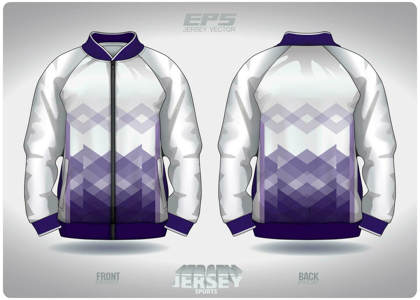 eps jérsei Esportes camisa vetor.roxo e branco parede telha padronizar projeto, ilustração, têxtil fundo para Esportes grandes manga suéter vetor