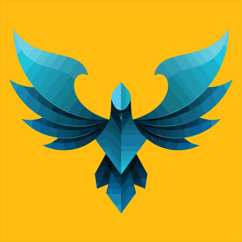 Fénix pássaro logotipo vetor ilustração obra de arte