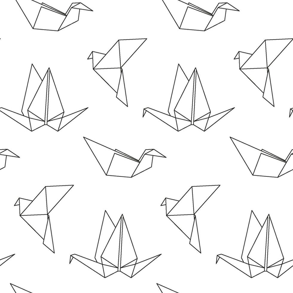 origami linha arte vetor desatado padronizar fundo. moderno passatempo.