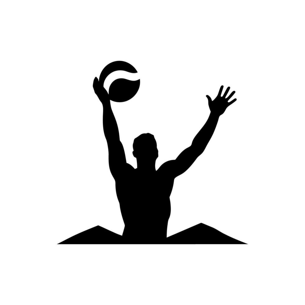 de praia voleibol ícone em branco fundo - simples vetor ilustração