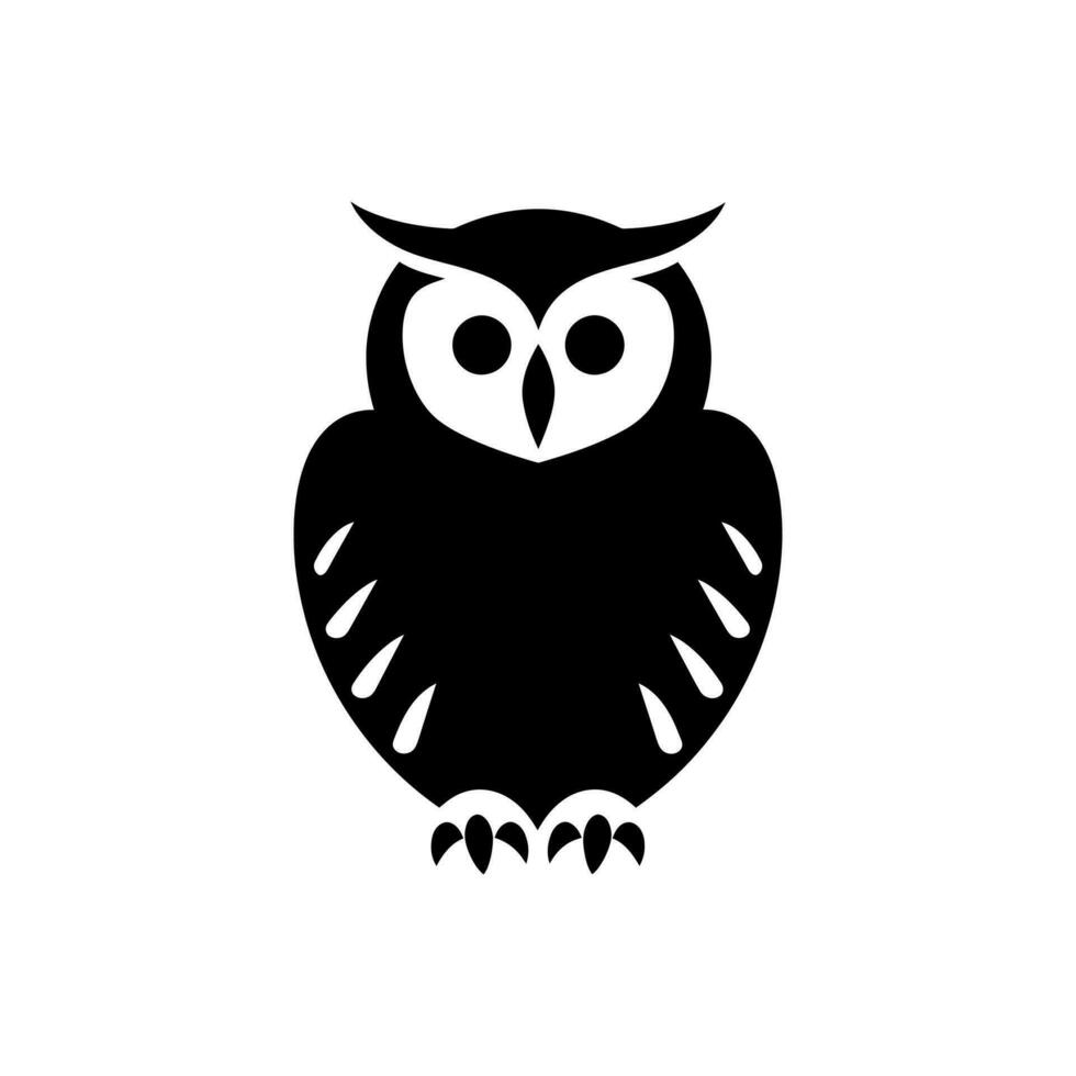 Nevado coruja ícone - simples vetor ilustração