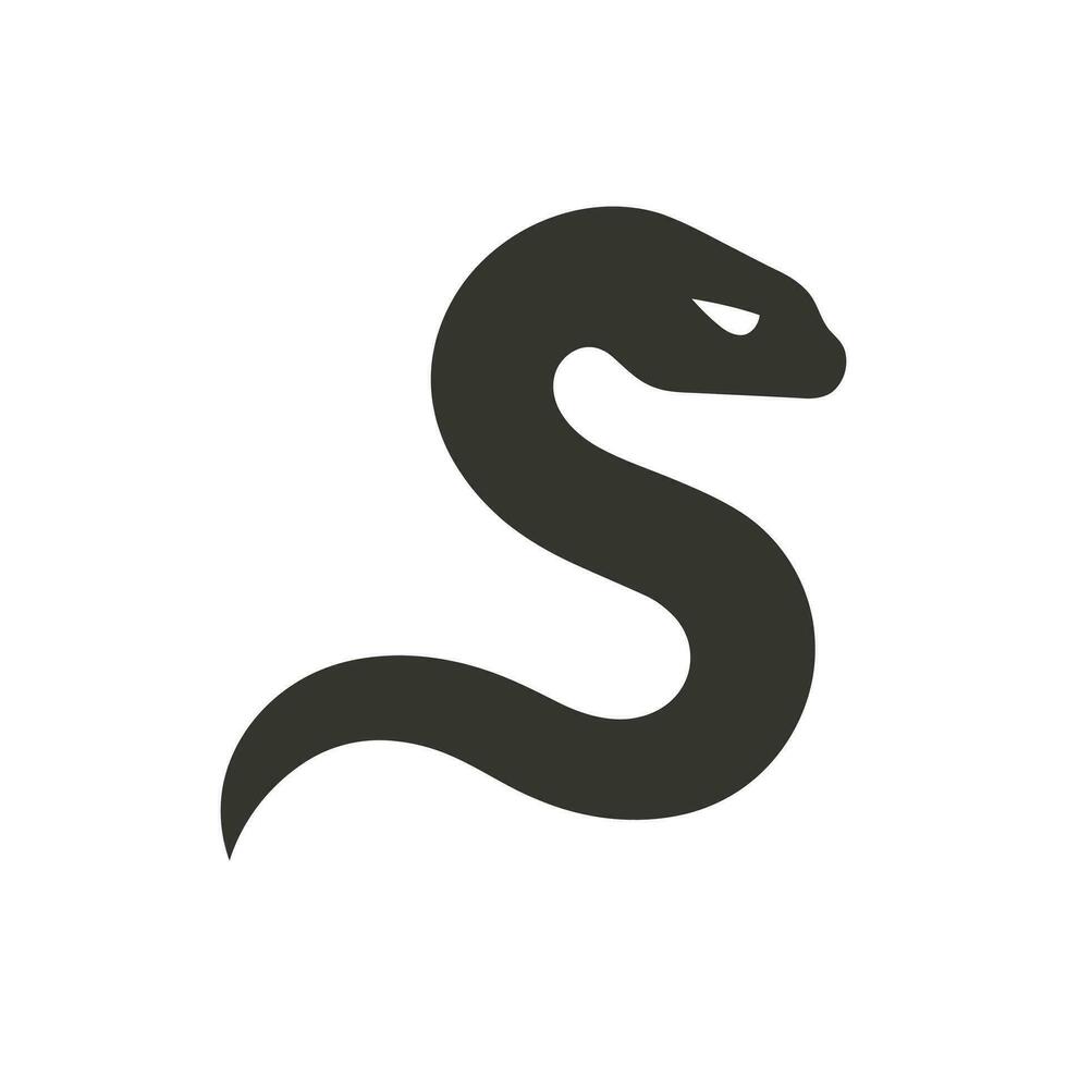serpente ícone em branco fundo - simples vetor ilustração