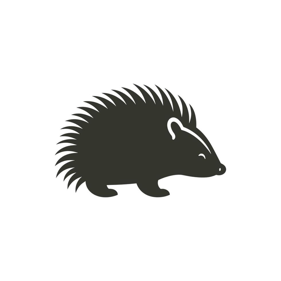 porco-espinho ícone em branco fundo - simples vetor ilustração