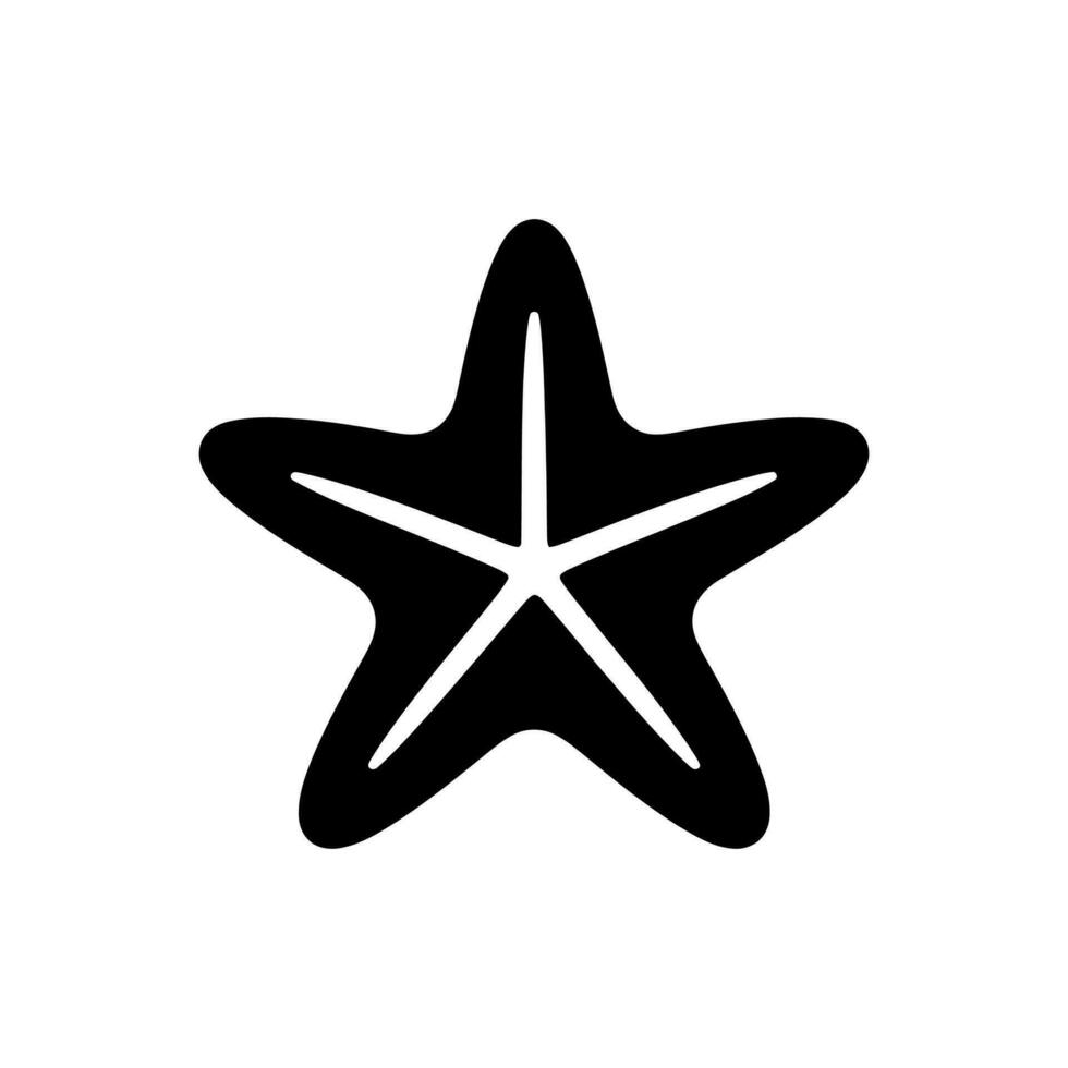 estrelas do mar ícone em branco fundo - simples vetor ilustração