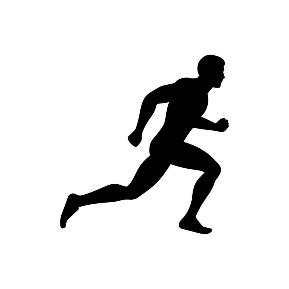 atletismo concorrência ícone em branco fundo - simples vetor ilustração