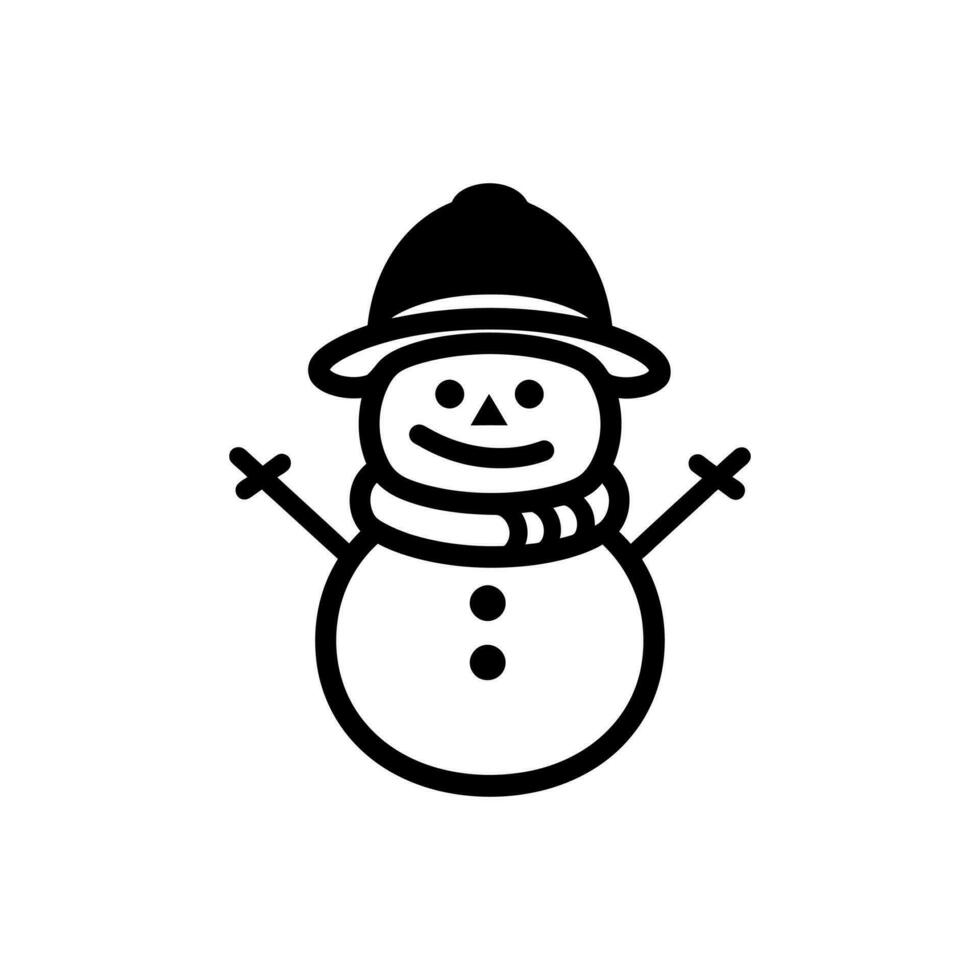 boneco de neve protetores de ouvido ícone - simples vetor ilustração