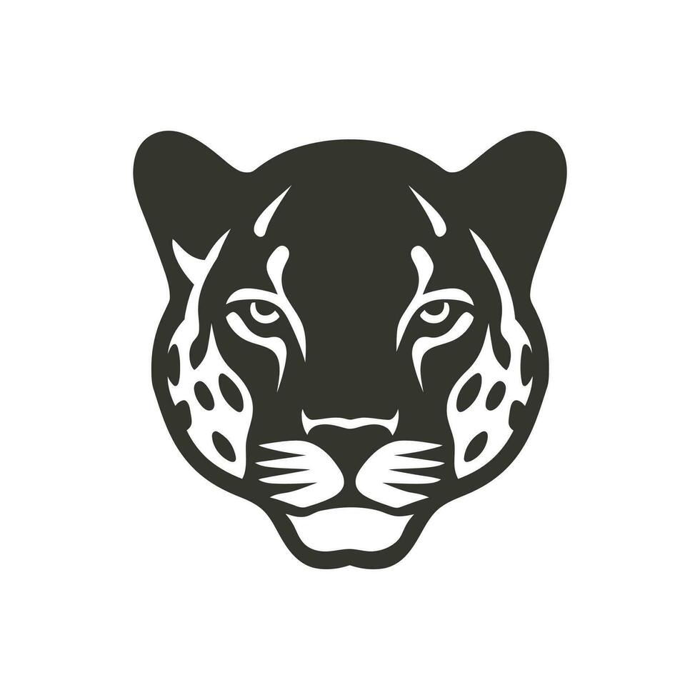 leopardo ícone em branco fundo - simples vetor ilustração