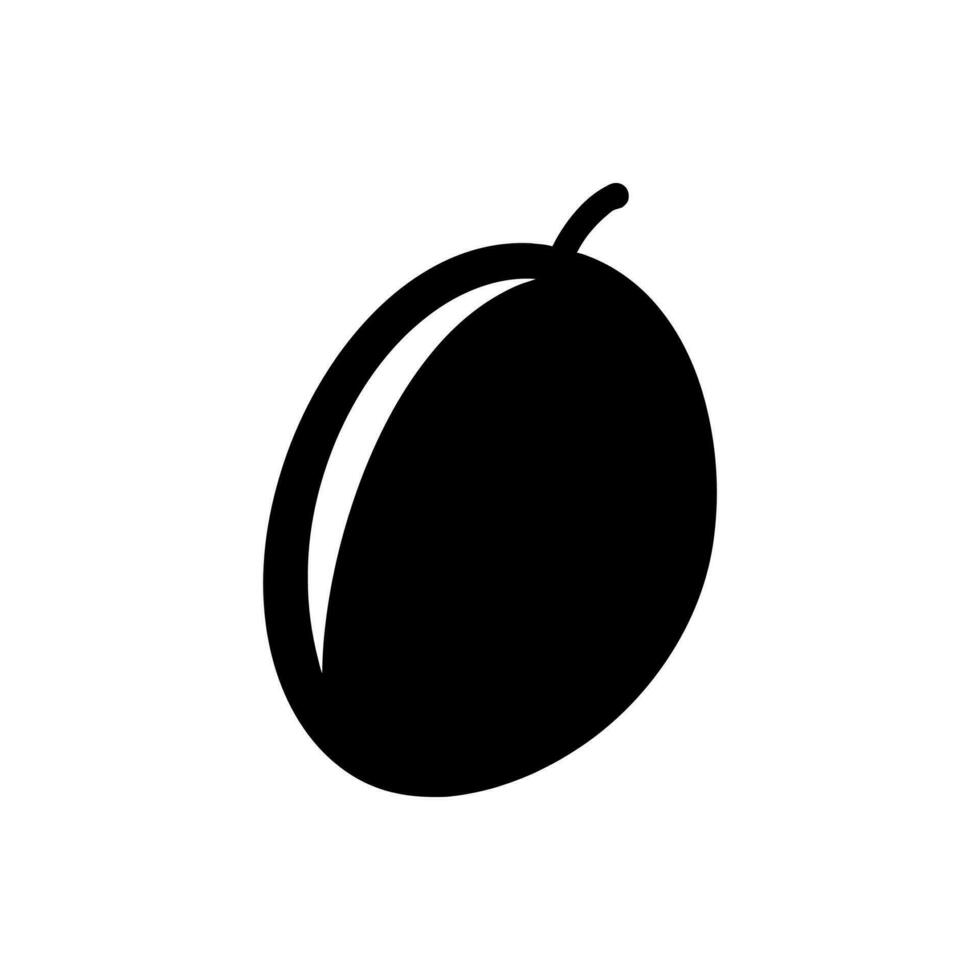 jamun fruta ícone isolado em branco fundo vetor
