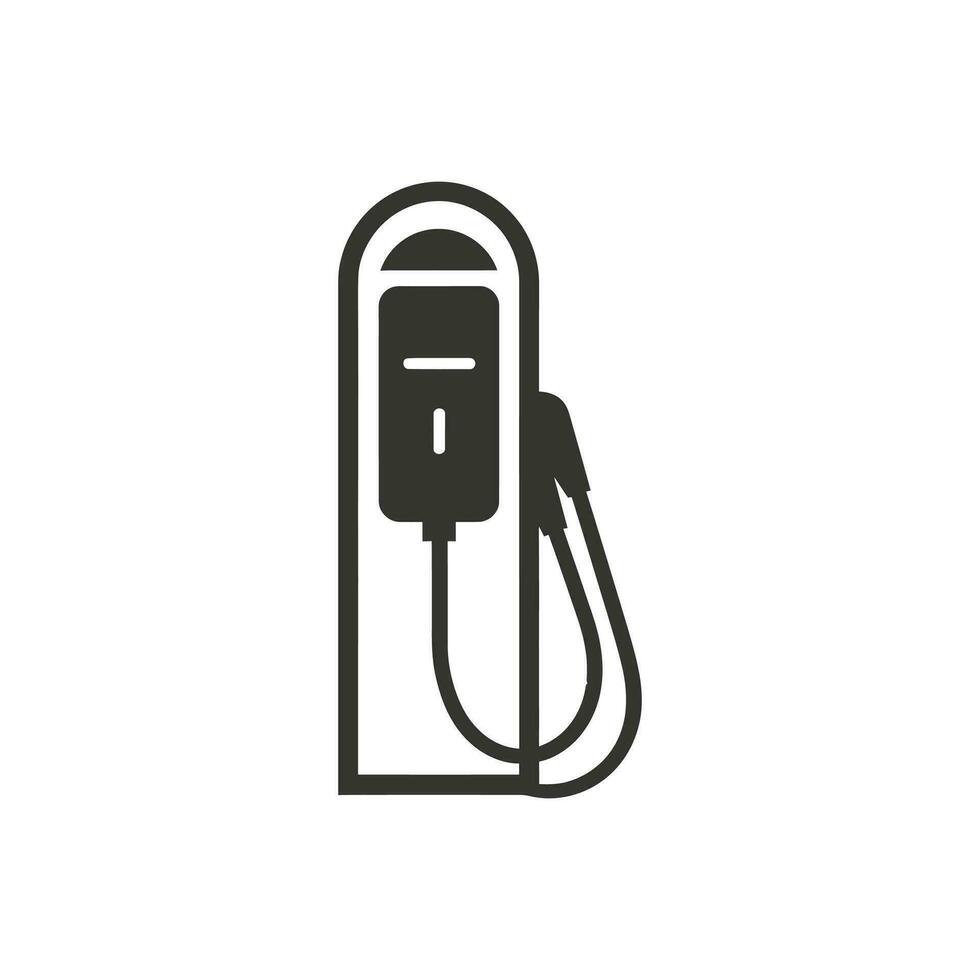 ev recarrega estação ícone em branco fundo - simples vetor ilustração