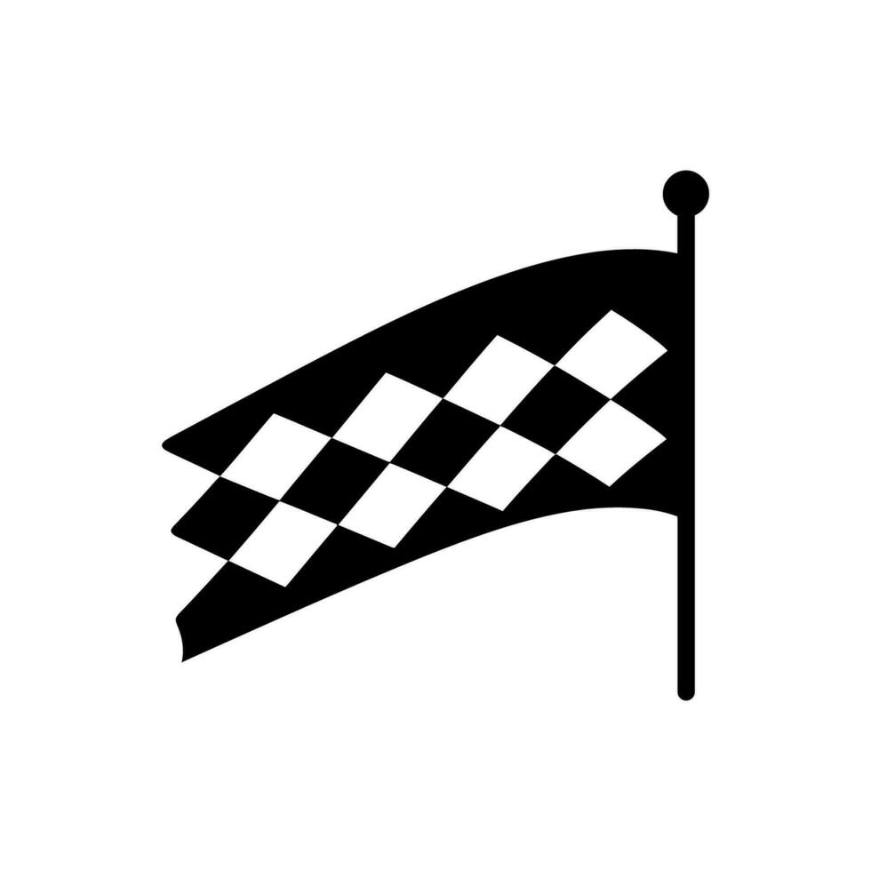 corrida bandeira ícone em branco fundo - simples vetor ilustração