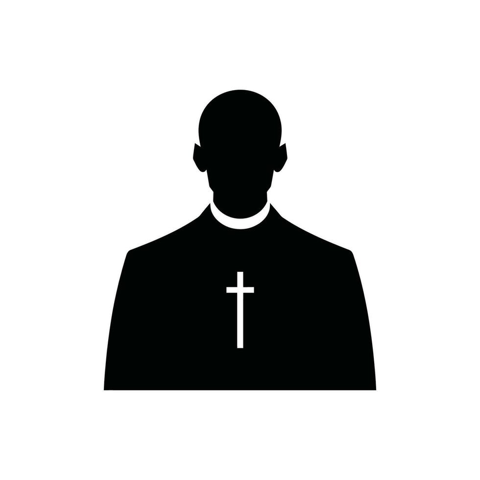 sacerdote ícone em branco fundo - simples vetor ilustração