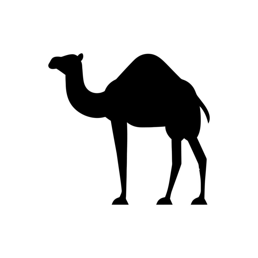 deserto camelo ícone isolado em branco fundo vetor
