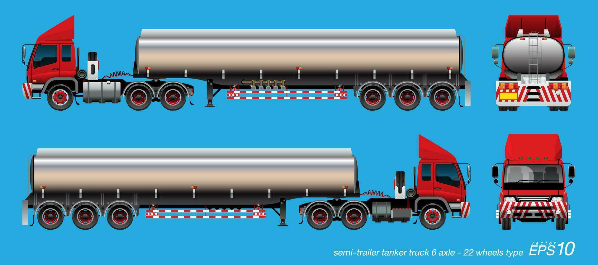 semi-reboque petroleiro caminhão, óleo tanque reboque caminhão vetor