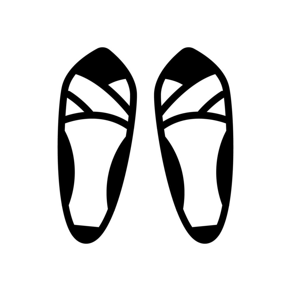 plano sapatos ícone sólido estilo vetor