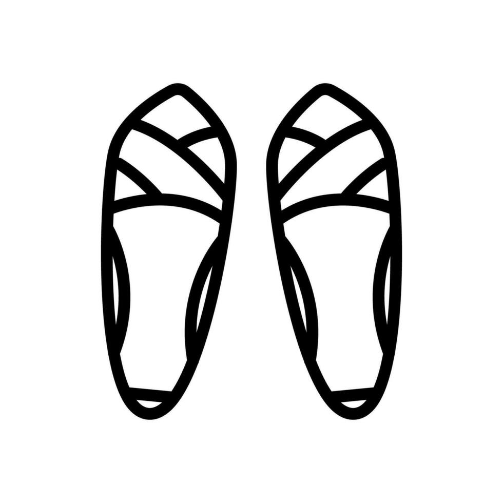 plano sapatos ícone linha estilo vetor