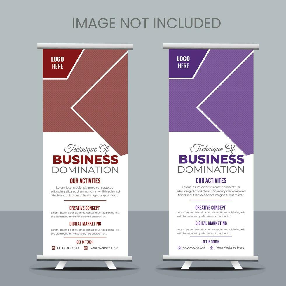 negócios roll up banner design vetor