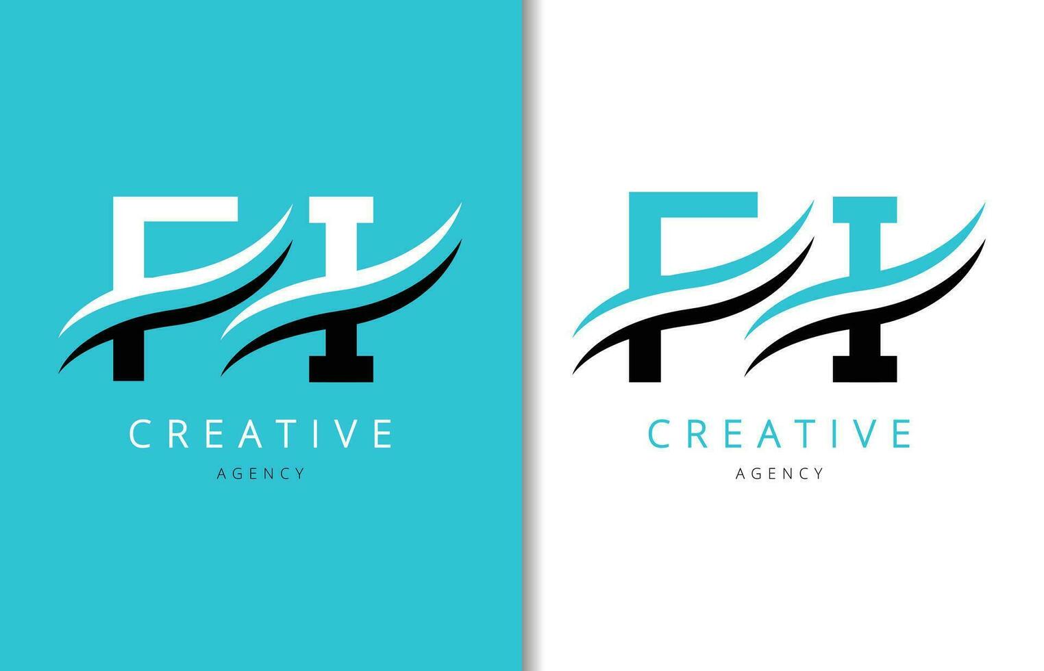f Eu carta logotipo Projeto com fundo e criativo companhia logotipo. moderno letras moda Projeto. vetor ilustração