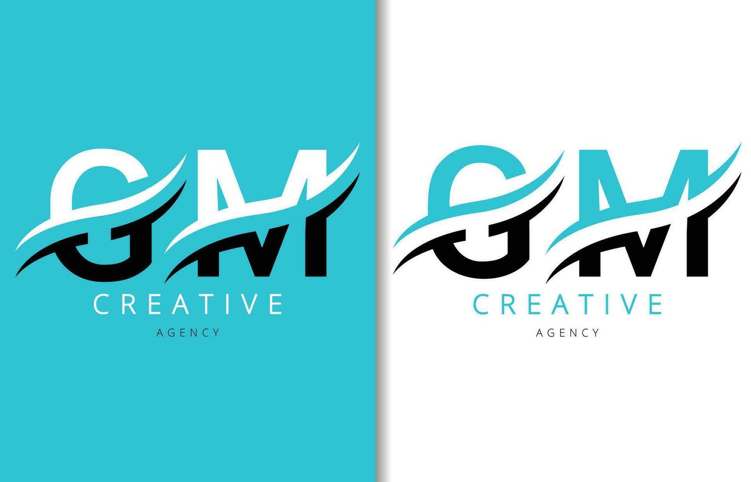 gm carta logotipo Projeto com fundo e criativo companhia logotipo. moderno letras moda Projeto. vetor ilustração