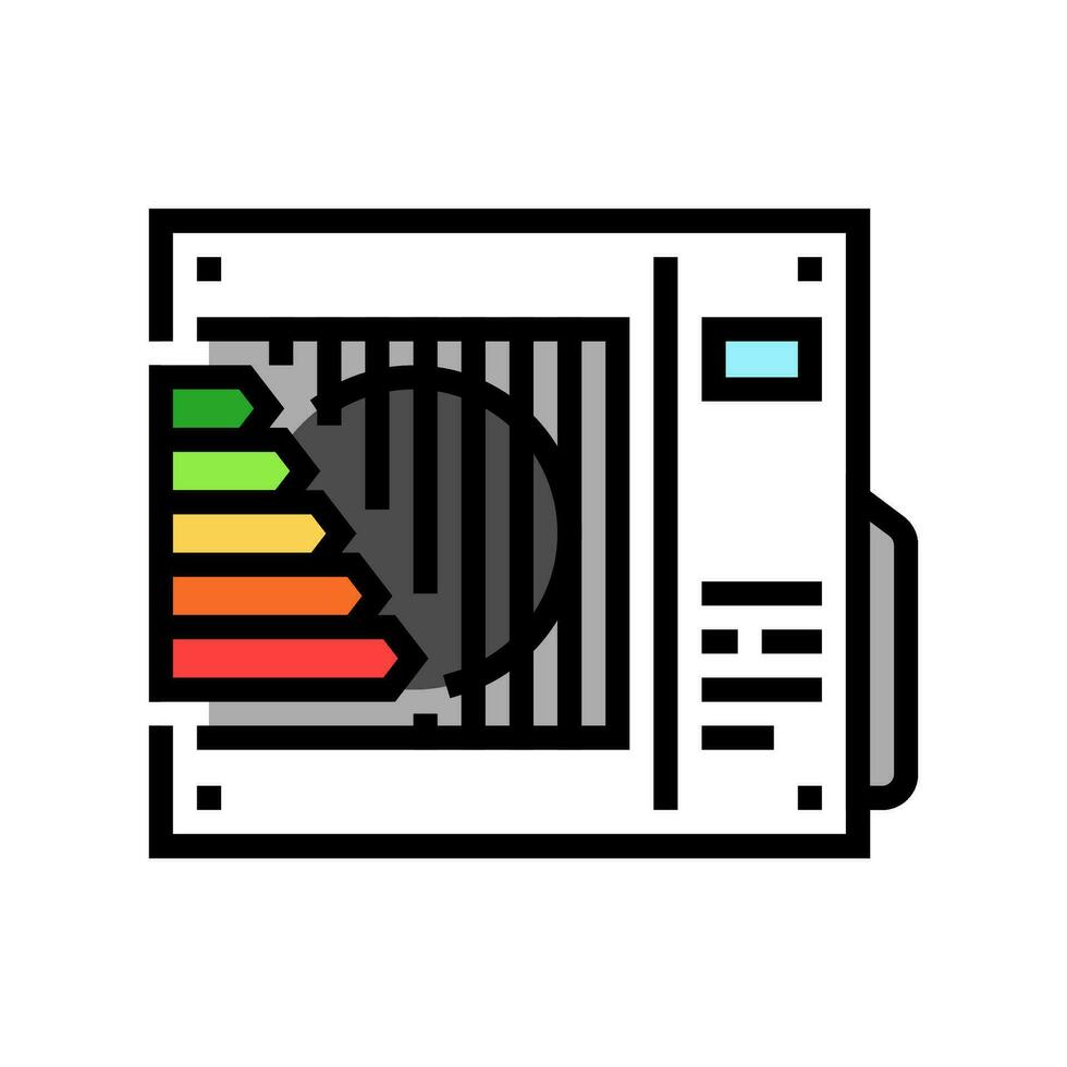 resfriamento energia eficiente cor ícone vetor ilustração