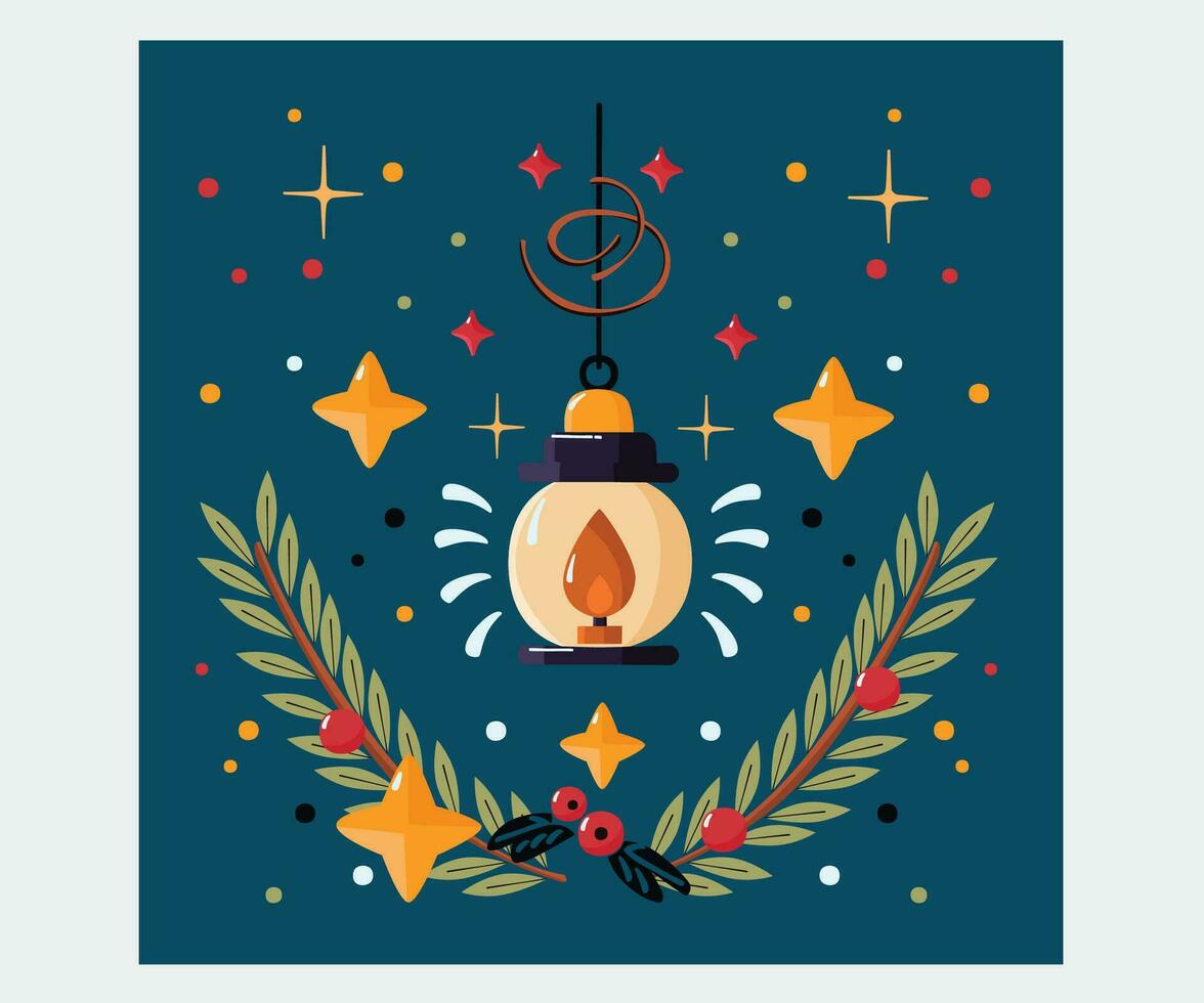 adorável fundo com Natal luz ilustração vetor