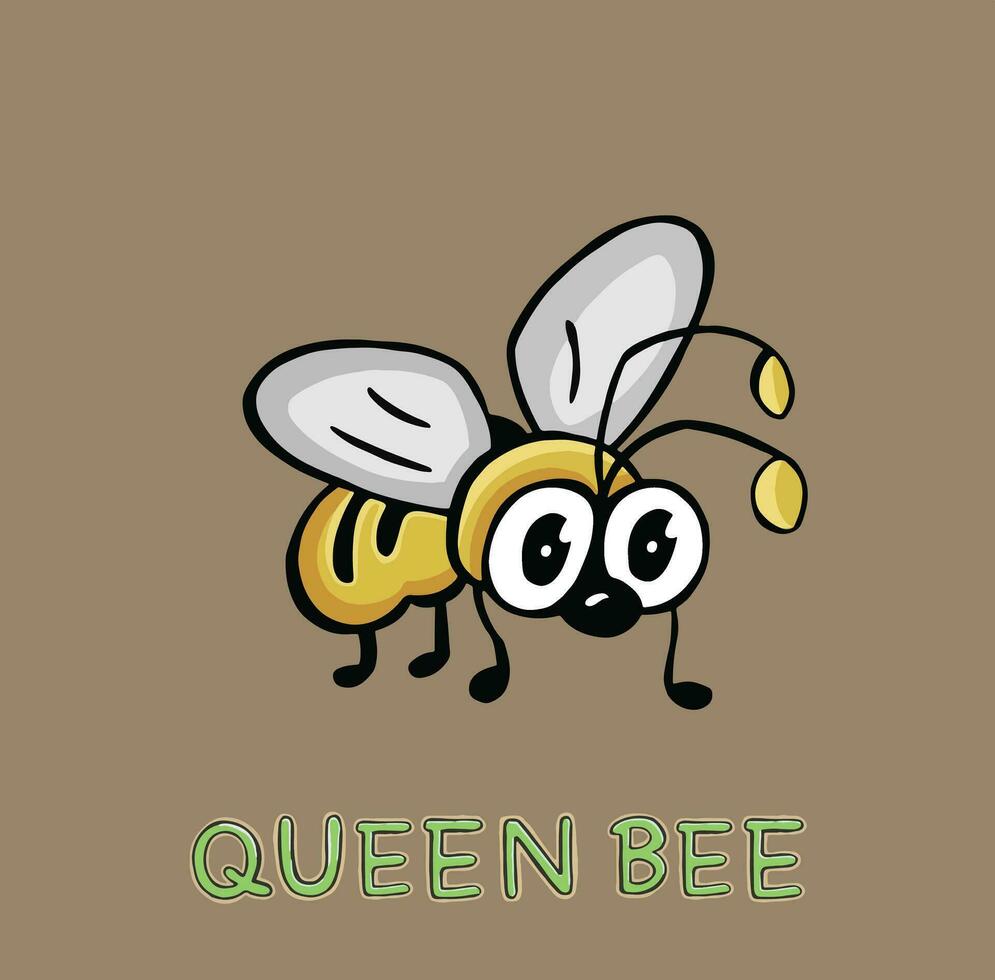 fofa abelha desenho animado qualidade ilustração. vetor ilustração