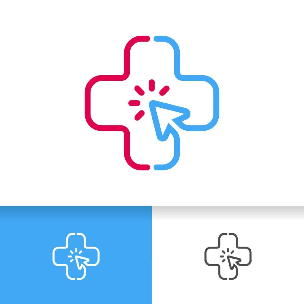 modelo de design de logotipo médico online. símbolo de saúde e medicina. vetor