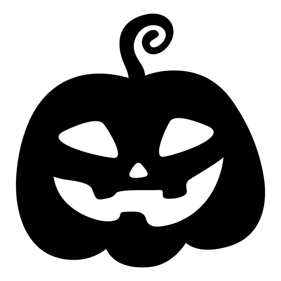 desenho de silhueta de vetor de abóbora de halloween