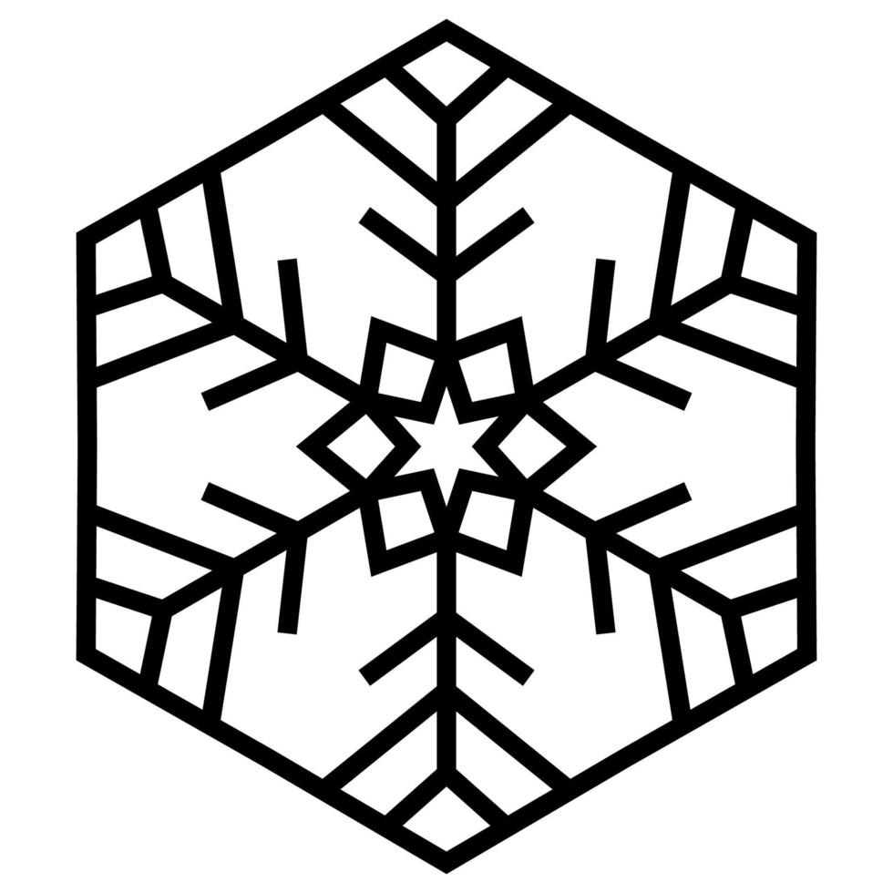 arquivo de corte de vetor de símbolo de floco de neve