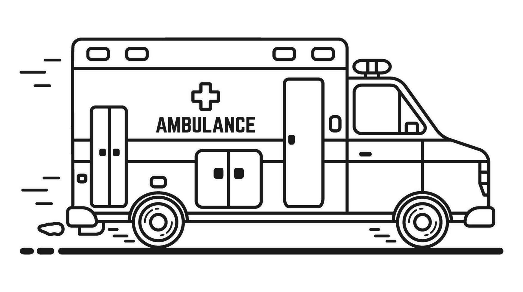 ambulância furgão clipart vetor eps