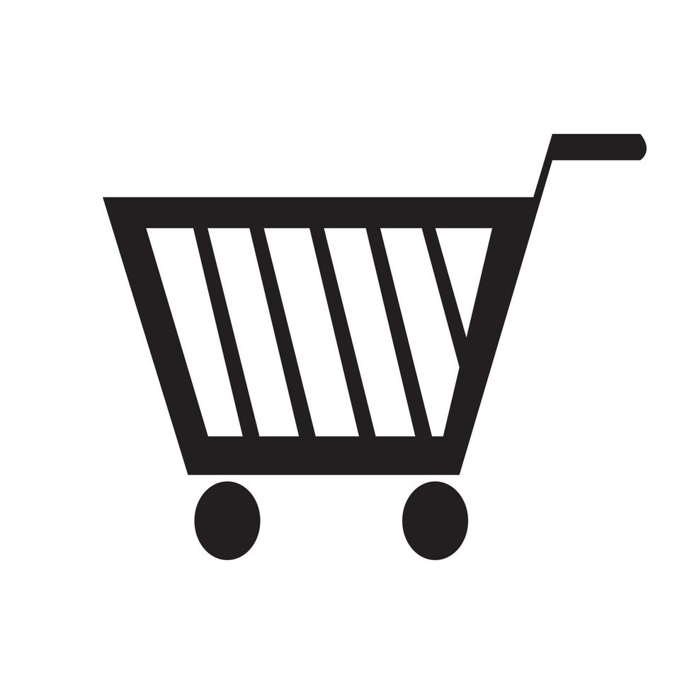 ícone de carrinho de compras para transporte de mercadorias na loja vetor