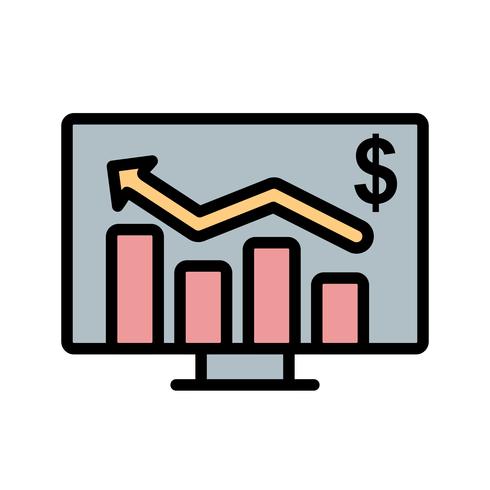 Ícone de vetor de gráfico de negócios