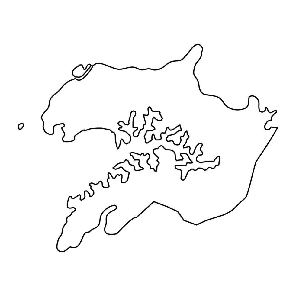 quinara região mapa, administrativo divisão do Guiné bissau. vetor ilustração.
