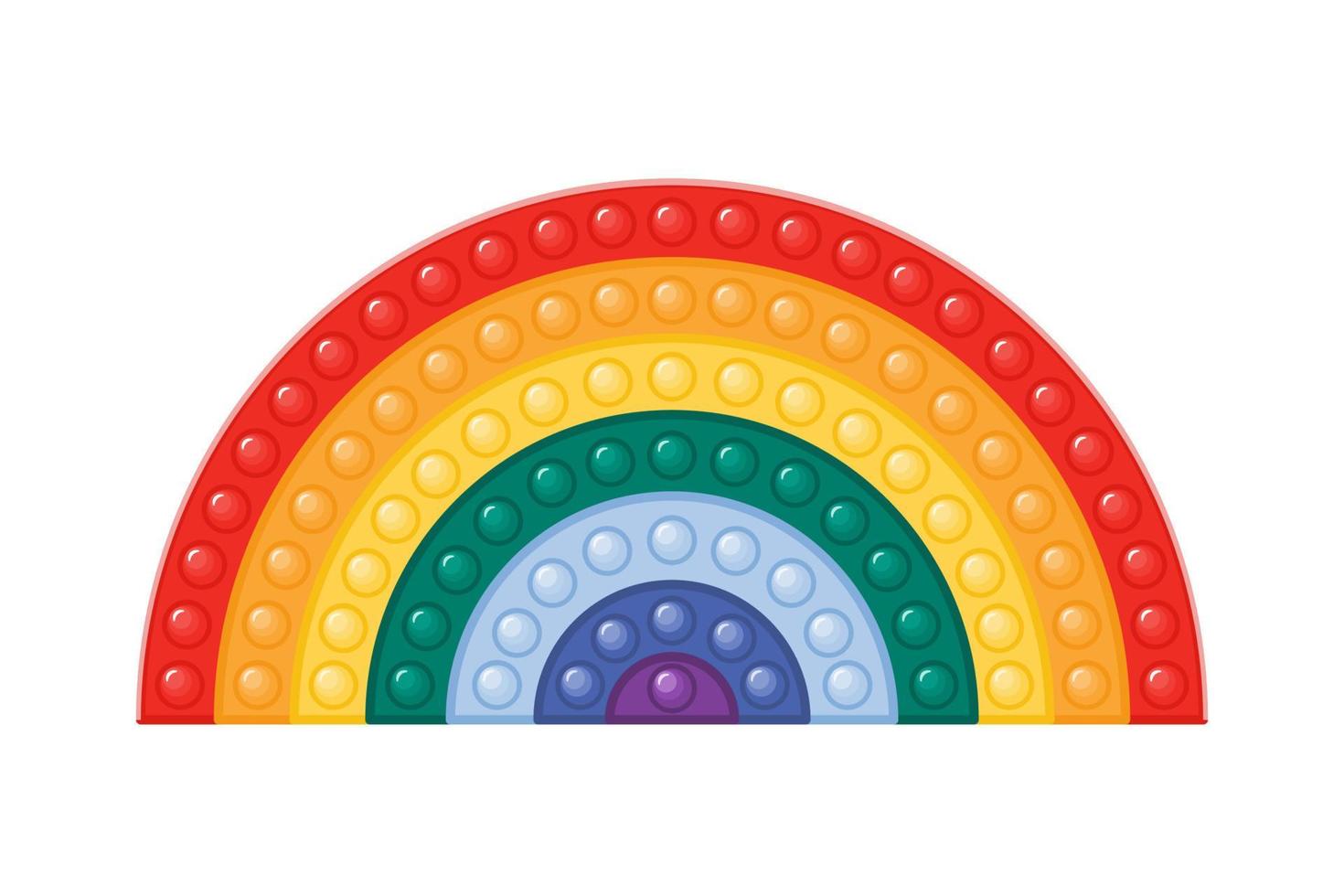pop it fidget toy em forma de arco-íris vetor