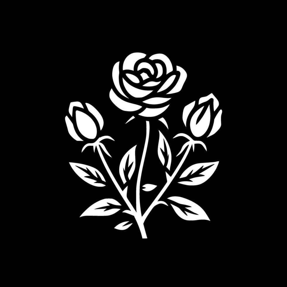 rosas, Preto e branco vetor ilustração