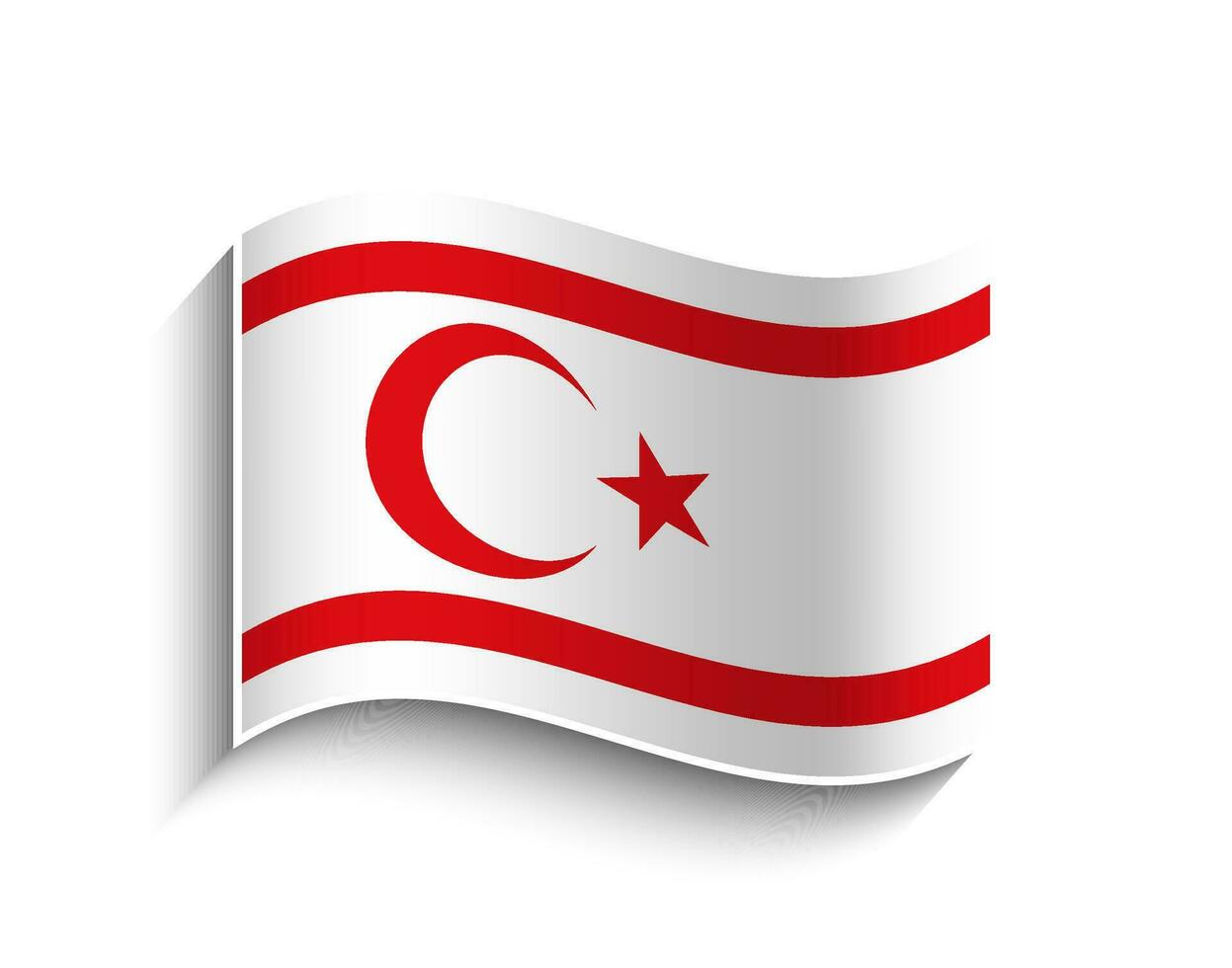 vetor norte Chipre acenando bandeira ícone