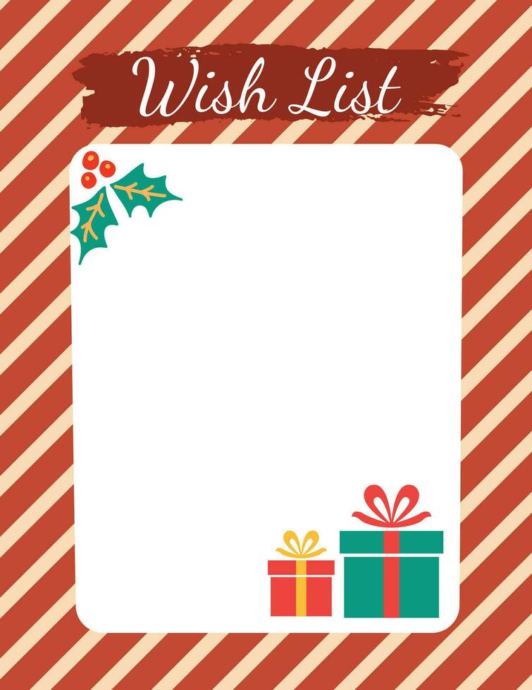 Natal desejo Lista simples Projeto vetor