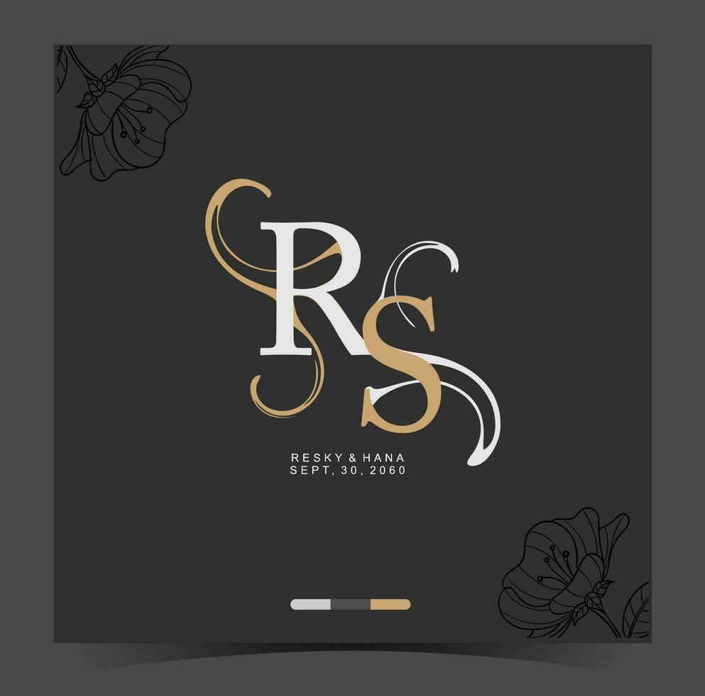 a logotipo para a r e s Casamento o negócio cartão vetor