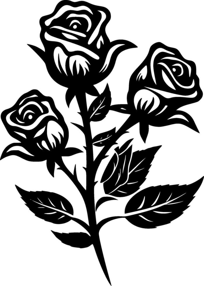 rosas - minimalista e plano logotipo - vetor ilustração