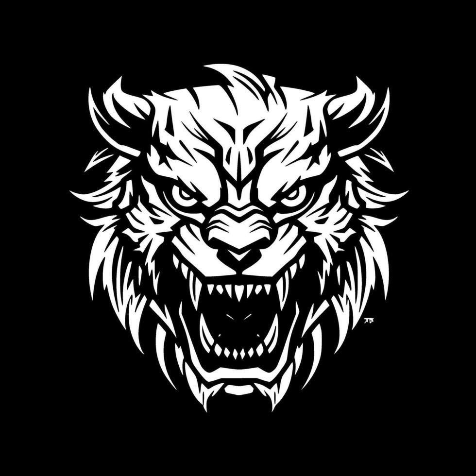 tigre - minimalista e plano logotipo - vetor ilustração