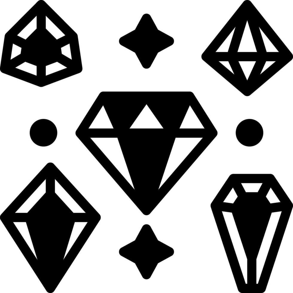 sólido ícone para diamantes vetor