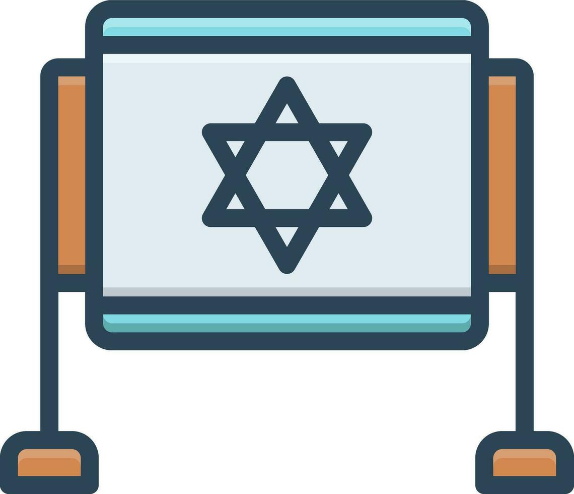 cor ícone para israelense vetor