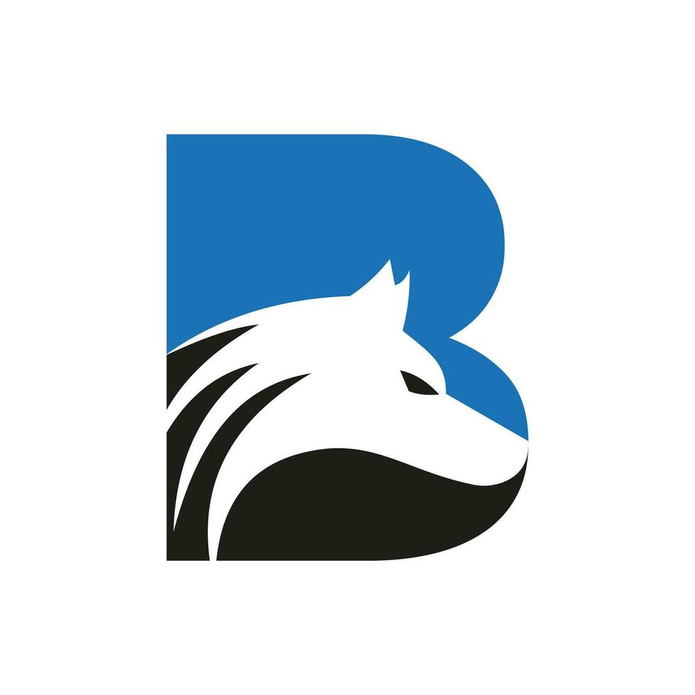 carta b Lobo logotipo. Lobo símbolo vetor modelo