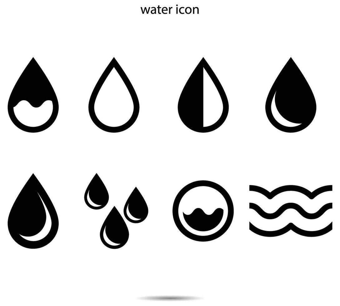 água ícone, vetor ilustração