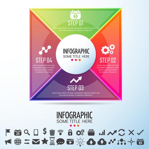 Modelo de design de infografia vetor
