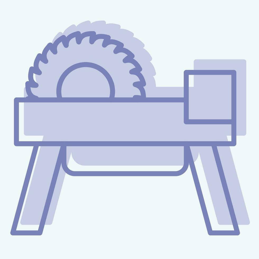 ícone roda Serra 2. relacionado para carpintaria símbolo. dois tom estilo. simples Projeto editável. simples ilustração vetor